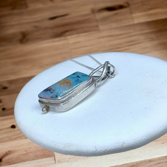 🌺Unique Sarda Sterling & Agate Necklace - Picture 8 of 14